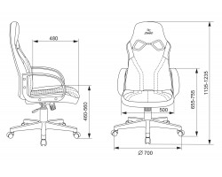 Кресло игровое Zombie RUNNER черный/желтый эко.кожа крестовина пластик-foto6