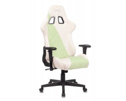 Кресло игровое Zombie VIKING X Fabric белый/зеленый с подголов. крестовина пластик-foto7