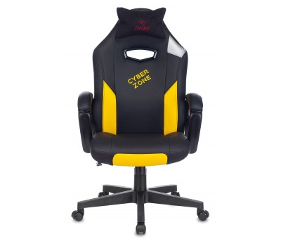 Кресло игровое Zombie HERO CYBERZONE черный/желтый эко.кожа с подголов. крестовина пластик