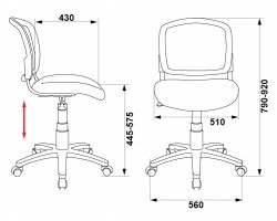 Кресло детское Бюрократ CH-296NX черный сиденье черный граффити крестовина пластик-foto6
