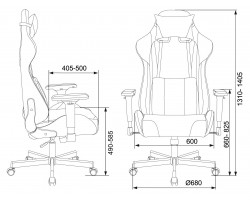 Кресло игровое Zombie VIKING TANK черный/синий/белый эко.кожа с подголов. крестовина металл-foto16