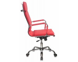 Кресло руководителя Бюрократ CH-993 красный эко.кожа крестовина металл хром-foto3