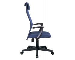 Кресло руководителя Бюрократ KB-8 синий TW-05N TW-10N сетка/ткань с подголов. крестовина пластик-foto3