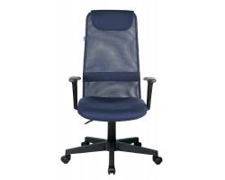 Кресло руководителя Бюрократ KB-8 синий TW-05N TW-10N сетка/ткань с подголов. крестовина пластик-foto2