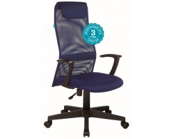 Кресло руководителя Бюрократ KB-8 синий TW-05N TW-10N сетка/ткань с подголов. крестовина пластик-foto4