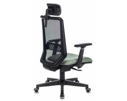 Кресло руководителя Бюрократ EXPERT черный TW-01 сиденье зеленый 38-407 сетка/ткань с подголов. крестовина пластик-foto4