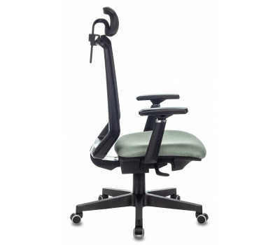 Кресло руководителя Бюрократ EXPERT черный TW-01 сиденье зеленый 38-407 сетка/ткань с подголов. крестовина пластик