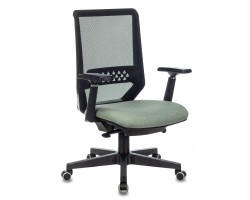 Кресло руководителя Бюрократ EXPERT черный TW-01 сиденье зеленый 38-407 сетка/ткань с подголов. крестовина пластик-foto5