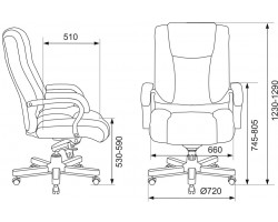 Кресло руководителя Бюрократ T-9925WALNUT черный кожа крестовина металл/дерево-foto8