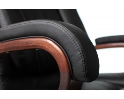 Кресло руководителя Бюрократ T-9925WALNUT черный кожа крестовина металл/дерево-foto5