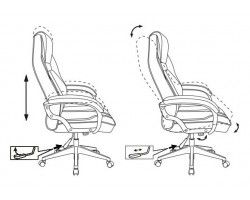 Кресло игровое Zombie A3 черный/красный эко.кожа крестовина пластик-foto5