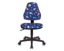 Кресло детское Бюрократ KD-4 синий динозаврики крестовина пластик-foto2