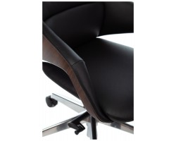 Кресло руководителя Бюрократ _DAO-2 черный кожа с подголов. крестовина алюминий-foto7