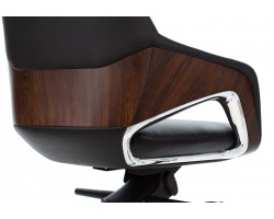 Кресло руководителя Бюрократ _DAO-2 черный кожа с подголов. крестовина алюминий-foto5