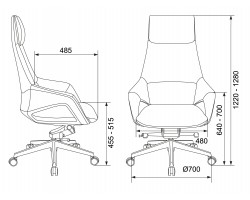 Кресло руководителя Бюрократ _DAO-2 черный кожа с подголов. крестовина алюминий-foto9