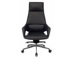 Кресло руководителя Бюрократ _DAO-2 черный кожа с подголов. крестовина алюминий-foto2