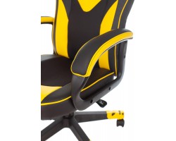 Кресло игровое Zombie GAME 17 черный/желтый текстиль/эко.кожа крестовина пластик-foto8