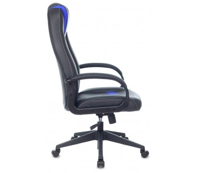 Кресло игровое Zombie 8 черный/синий эко.кожа крестовина пластик