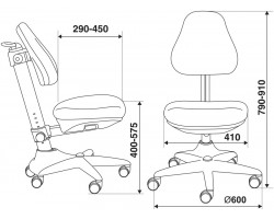 Кресло детское Бюрократ KD-2 синий TW-10 крестовина пластик-foto7