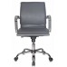 Кресло руководителя Бюрократ CH-993-Low серый эко.кожа низк.спин. крестовина металл хром