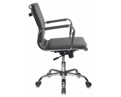 Кресло руководителя Бюрократ CH-993-Low серый эко.кожа низк.спин. крестовина металл хром-foto3