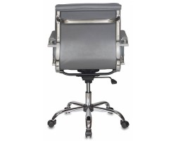 Кресло руководителя Бюрократ CH-993-Low серый эко.кожа низк.спин. крестовина металл хром-foto4