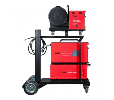 FUBAG Сварочный полуавтомат инвертор XMIG 500T DW PULSE + Подающий механизм DRIVE XMIG DW PULSE + Горелка FB 550W 3m + Блок жидкостного охлаждения Cool XMIG + Шланг-пакет 5 метров 70мм2 14 pol с жидкостным охлаждением + Тележка XMIG