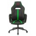 Кресло игровое Zombie A3 черный/зеленый эко.кожа крестовина пластик