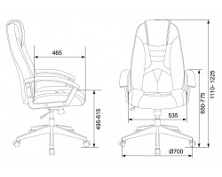 Кресло игровое Zombie VIKING-8 черный/оранжевый эко.кожа крестовина пластик-foto6