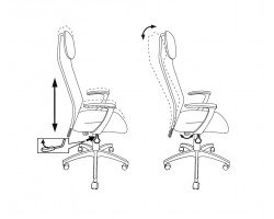 Кресло руководителя Бюрократ KB-8N синий TW-05N TW-10N сетка/ткань с подголов. крестовина пластик-foto6