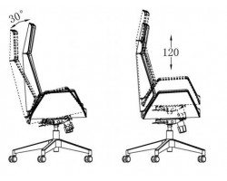 Кресло руководителя Бюрократ _OPTIMUM черный эко.кожа крестовина алюминий пластик белый-foto7