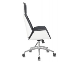 Кресло руководителя Бюрократ _OPTIMUM черный эко.кожа крестовина алюминий пластик белый-foto3