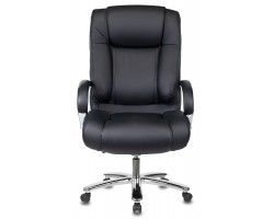 Кресло руководителя Бюрократ T-9925SL черный кожа крестовина металл хром-foto2