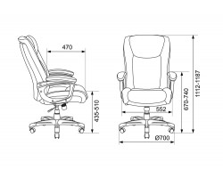 Кресло руководителя Бюрократ T-9914 черный рец.кожа/кожзам крестовина пластик пластик серебро-foto11