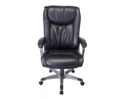 Кресло руководителя Бюрократ T-9914 черный рец.кожа/кожзам крестовина пластик пластик серебро-foto2