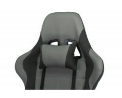 Кресло игровое Zombie 771N серый/черный с подголов. крестовина металл черный-foto9