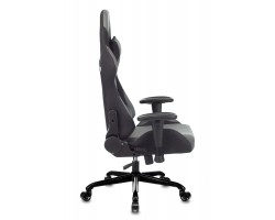 Кресло игровое Zombie 771N серый/черный с подголов. крестовина металл черный-foto3