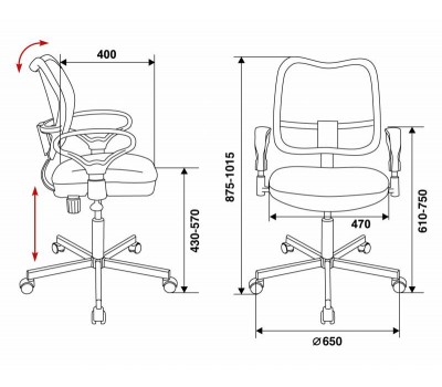 Кресло Бюрократ CH-799M темно-серый TW-04 TW-12 сетка/ткань крестовина металл Кресло Бюрократ CH-799M темно-серый TW-04 TW-12 сетка/ткань крестовина металл