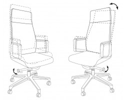 Кресло руководителя Бюрократ _JONS бежевый кожа крестовина алюминий-foto5