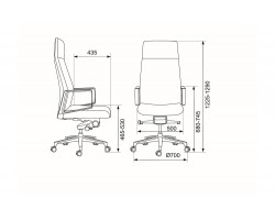 Кресло руководителя Бюрократ _JONS бежевый кожа крестовина алюминий-foto6