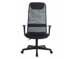 Кресло руководителя Бюрократ KB-8 черный TW-01 TW-11 сетка/ткань с подголов. крестовина пластик-foto2