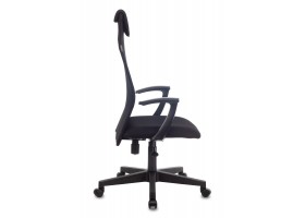 Кресло руководителя Бюрократ KB-8 черный TW-01 TW-11 сетка/ткань с подголов. крестовина пластик-foto3