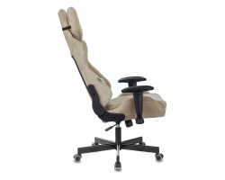 Кресло игровое Zombie VIKING KNIGHT Fabric песочный Light-21 с подголов. крестовина металл-foto5