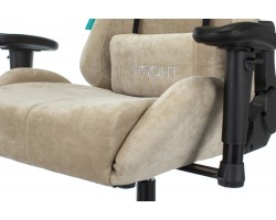 Кресло игровое Zombie VIKING KNIGHT Fabric песочный Light-21 с подголов. крестовина металл-foto9