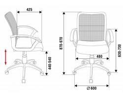 Кресло Бюрократ CH-590 черный сиденье черный эко.кожа/сетка крестовина пластик-foto6