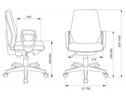 Кресло Бюрократ CH-545 бежевый 38-402 крестовина пластик-foto5