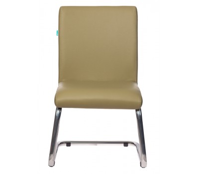 Кресло Бюрократ CH-250-V зеленый эко.кожа полозья металл хром