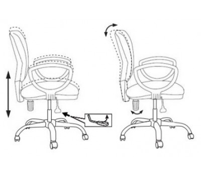 Кресло Бюрократ Ch-626AXSL серый 10-128 крестовина металл хром Кресло Бюрократ Ch-626AXSL серый 10-128 крестовина металл хром