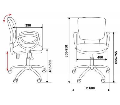 Кресло Бюрократ Ch-626AXSL серый 10-128 крестовина металл хром Кресло Бюрократ Ch-626AXSL серый 10-128 крестовина металл хром