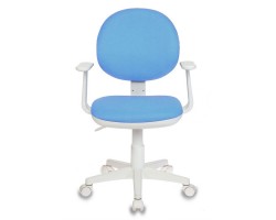 Кресло детское Бюрократ CH-W356AXSN голубой 15-107 крестовина пластик пластик белый-foto2